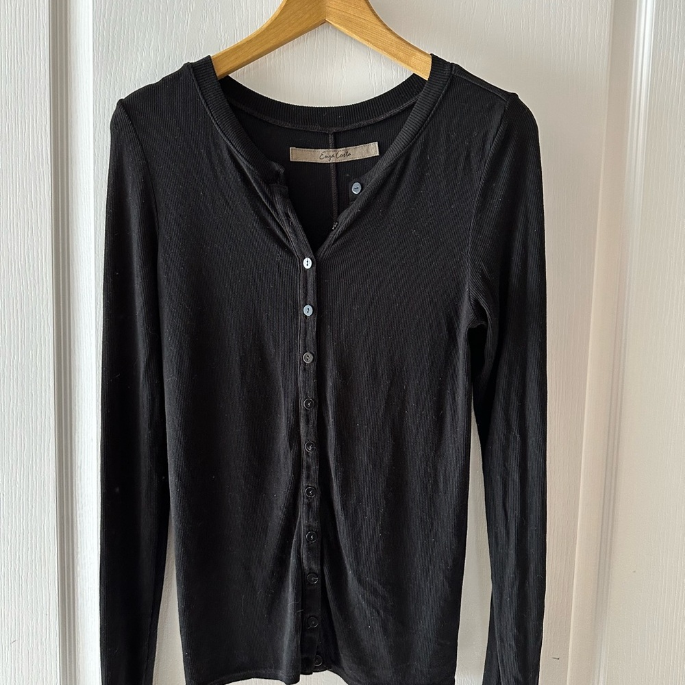 Black cardigan type top from Enza Costa